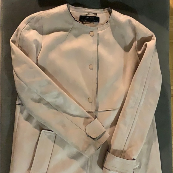 Zara Jackets & Blazers - Zara pink suede mid length jacket Zara Jackets & Blazers - Zara pink suede mid length jacket